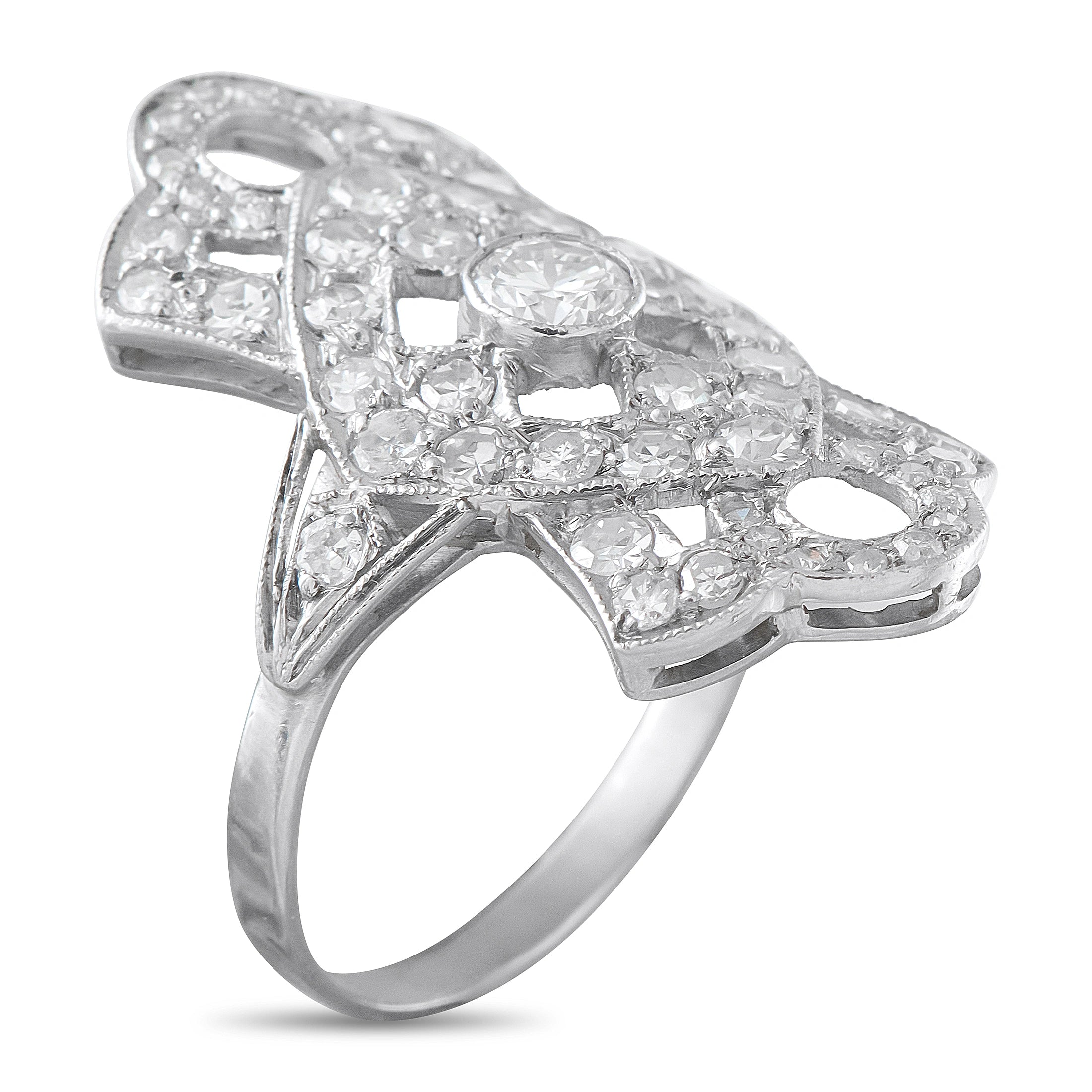 Antique Platinum 1.0ct Diamond Ring