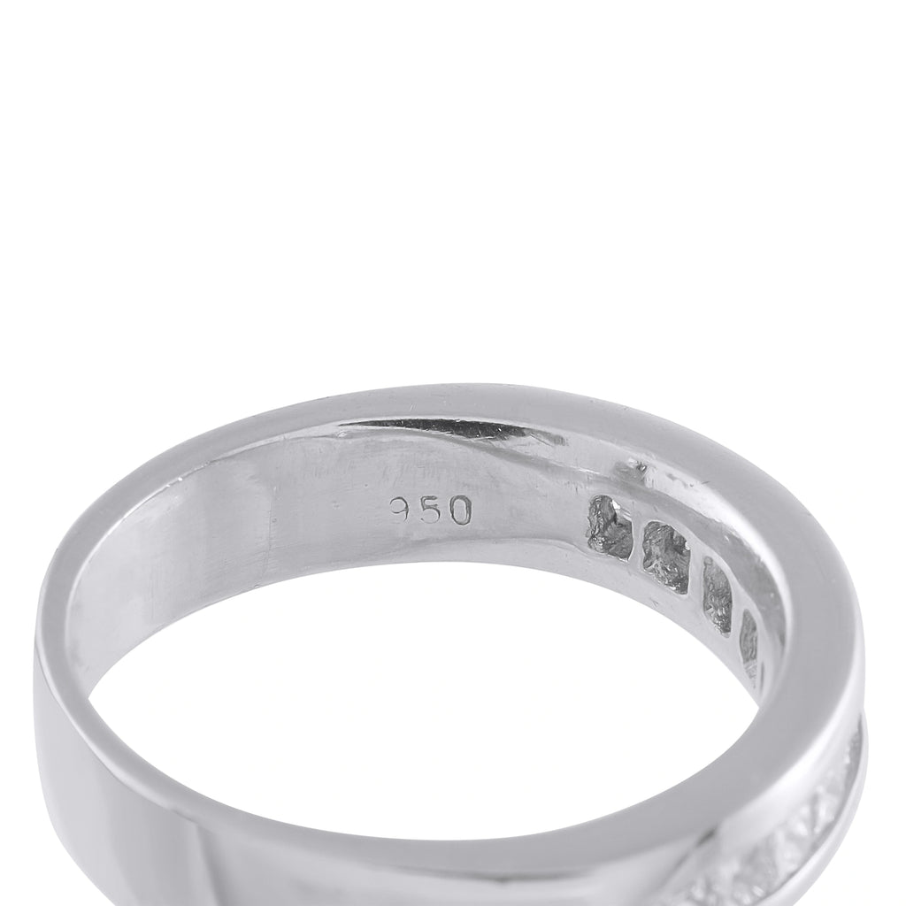 Platinum 1.30ct Diamond Princess-Cut Band