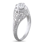 Antique Platinum 0.93ct Diamond Ring