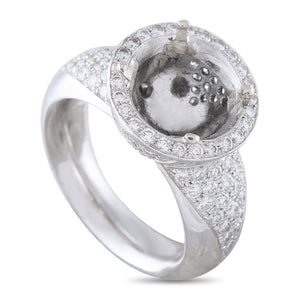 Platinum 1.30ct Diamond Halo Mounting Ring