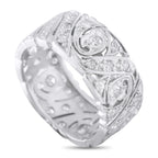 Platinum 0.50ct Diamond Filigree Band