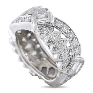 Antique Platinum 1.44ct Diamond Eternity Band