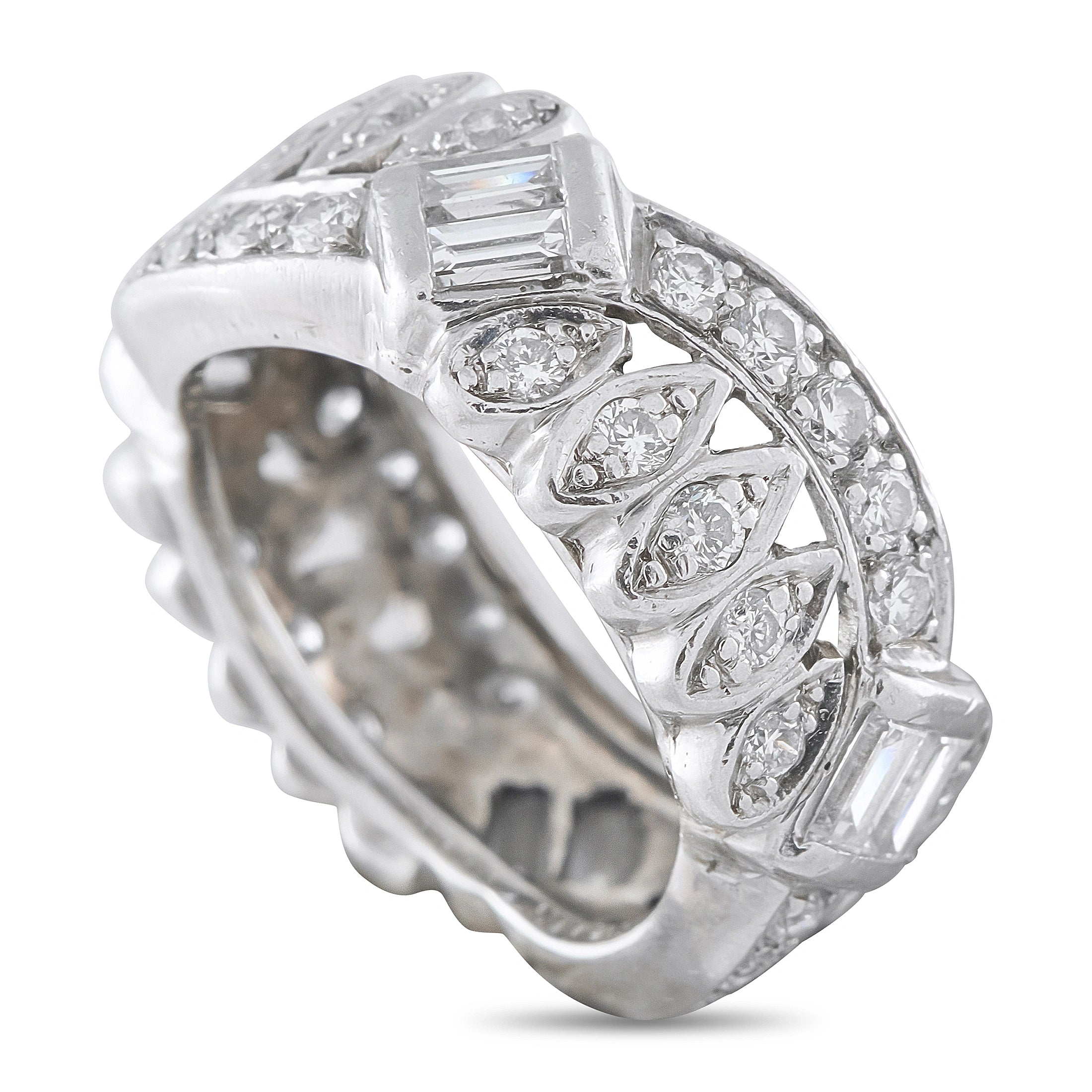 Antique Platinum 1.44ct Diamond Eternity Band
