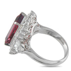 Exclusive Platinum 2.04ct Diamond and Rubellite Ring