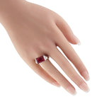 Exclusive Platinum 0.27ct Diamond and Rubellite Ring