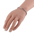 Platinum 1.45ct Diamond and Ruby Tennis Bracelet