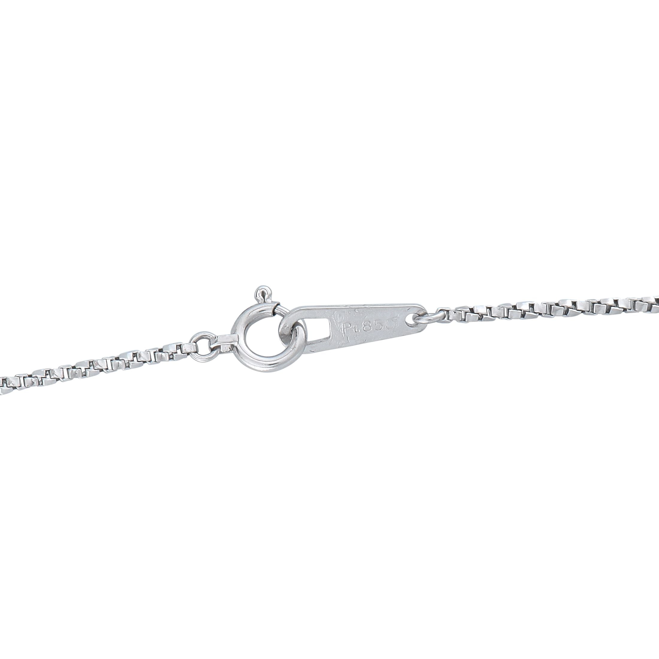 Exclusive Platinum 0.44ct Diamond and Ruby Pendant Necklace