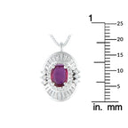 Exclusive Platinum 0.66ct Diamond and Ruby Pendant Necklace
