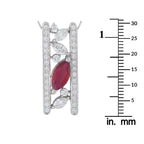 Platinum 1.12ct Diamond and Ruby Necklace