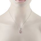 Platinum 0.75ct Diamond and Ruby Pendant