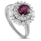 Exclusive Platinum 1.14ct Diamond and Ruby Ring MF18-073025 – In this Exclusive  ring is a harmonious blend of poise and inte