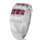 Exclusive Platinum 0.83ct Diamond and Ruby Ring