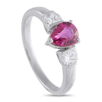 Exclusive Platinum 0.20ct Diamond and Ruby Ring #5161 – This radiant ring is unique, elegant, and ideal for everyday wear