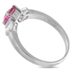 Exclusive Platinum 0.20ct Diamond and Ruby Ring