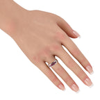 Platinum 0.23ct Diamond and Ruby Ring