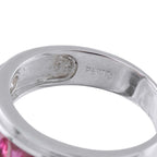 Platinum 0.23ct Diamond and Ruby Ring