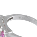 Exclusive Platinum 0.26ct Diamond and Ruby Five-Stone Ring