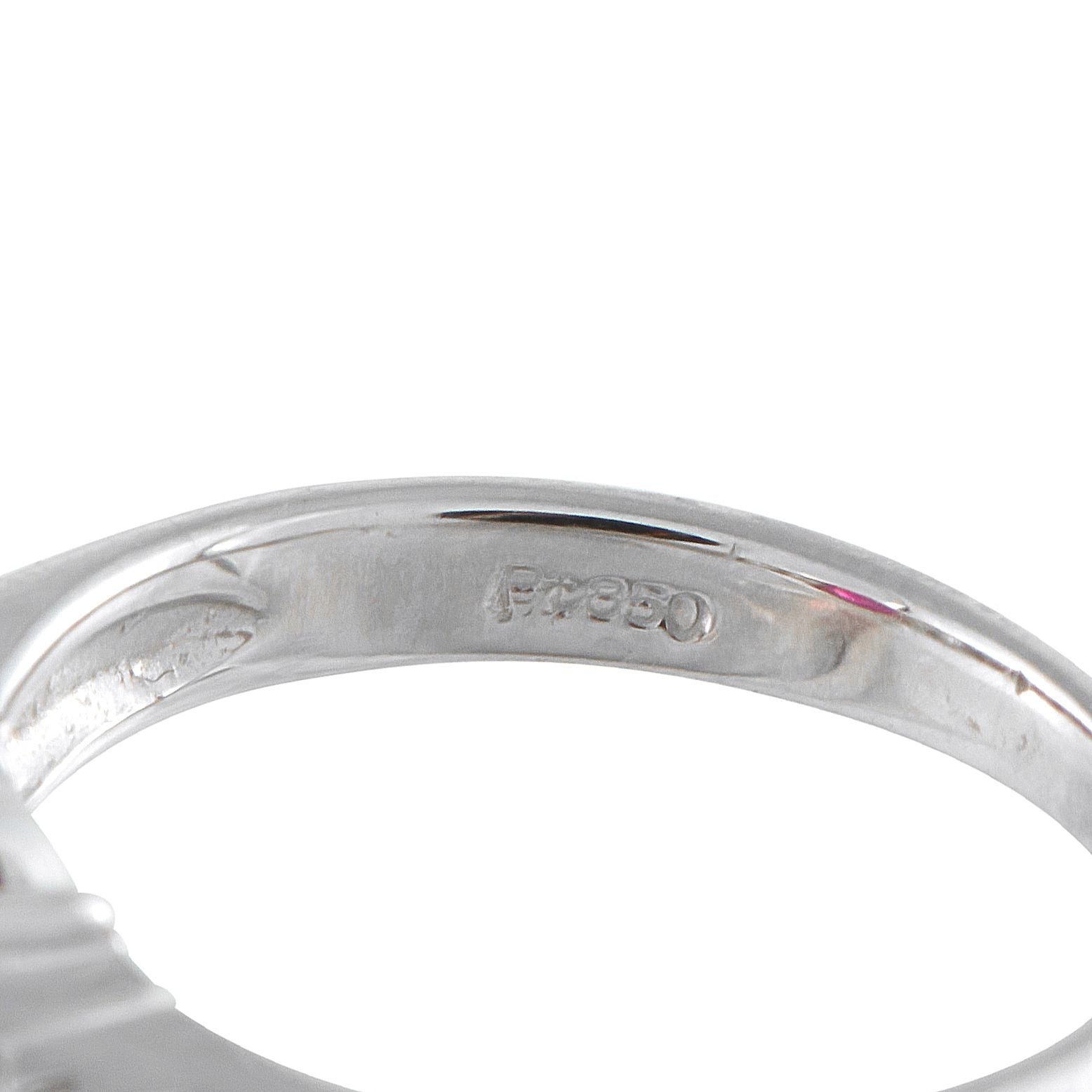 Exclusive Platinum 0.20ct Diamond and Ruby Ring