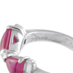 Exclusive Platinum 0.33ct Diamond and Ruby Ring