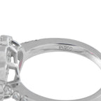 Platinum 0.93ct Diamond and Ruby Ring