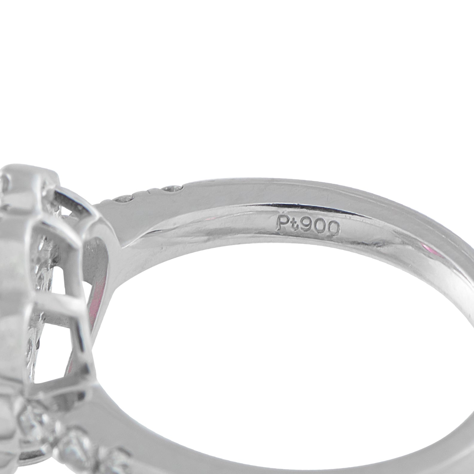 Platinum 0.93ct Diamond and Ruby Ring