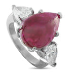Platinum 1.85ct Diamond and Ruby Ring