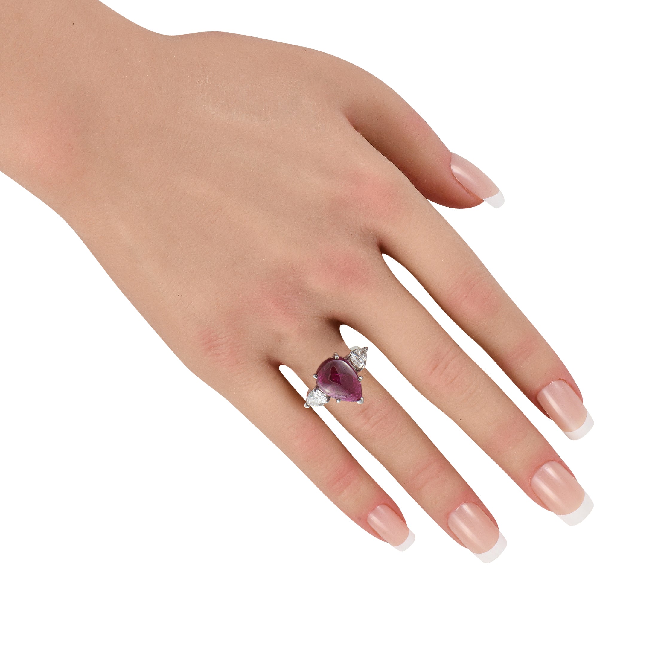 Platinum 1.85ct Diamond and Ruby Ring