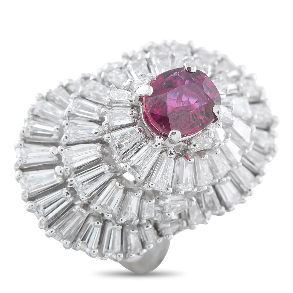 Exclusive Platinum 5.50ct Diamond and Ruby Ring