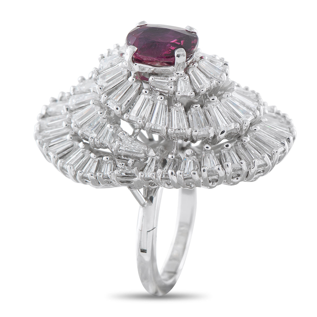 Exclusive Platinum 5.50ct Diamond and Ruby Ring