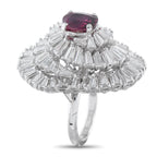 Exclusive Platinum 5.50ct Diamond and Ruby Ring