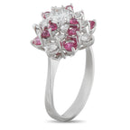 Platinum 1.08ct Diamond and Ruby Ring