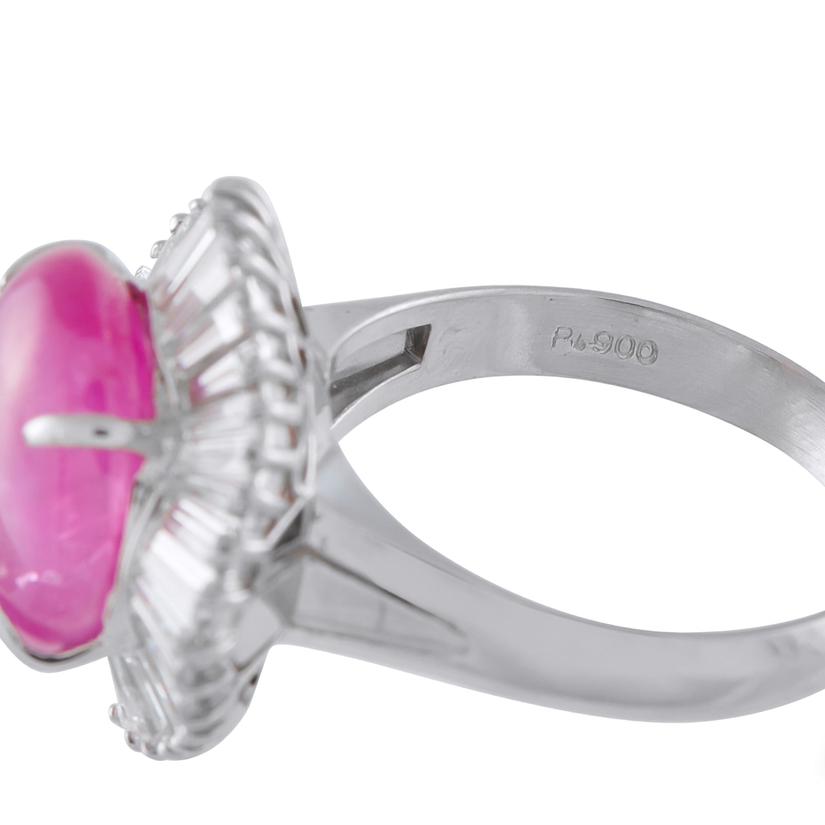 Platinum 1.70ct Diamond and Ruby Ring