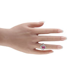Platinum 1.40ct Diamond and Ruby Ballerina Ring