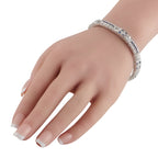 Exclusive Art Deco Platinum 2.70ct Diamond and Sapphire Bracelet