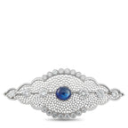 Platinum 2.50ct Diamond and Sapphire Brooch
