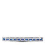 Platinum 1.50ct Diamond and Sapphire Art Deco Bar Brooch