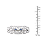 Platinum 0.85ct Diamond and Sapphire Brooch