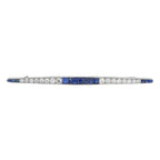 Platinum 1.50ct Diamond and Sapphire Art Deco Pin