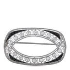 Platinum 0.80ct Diamond and Sapphire Brooch