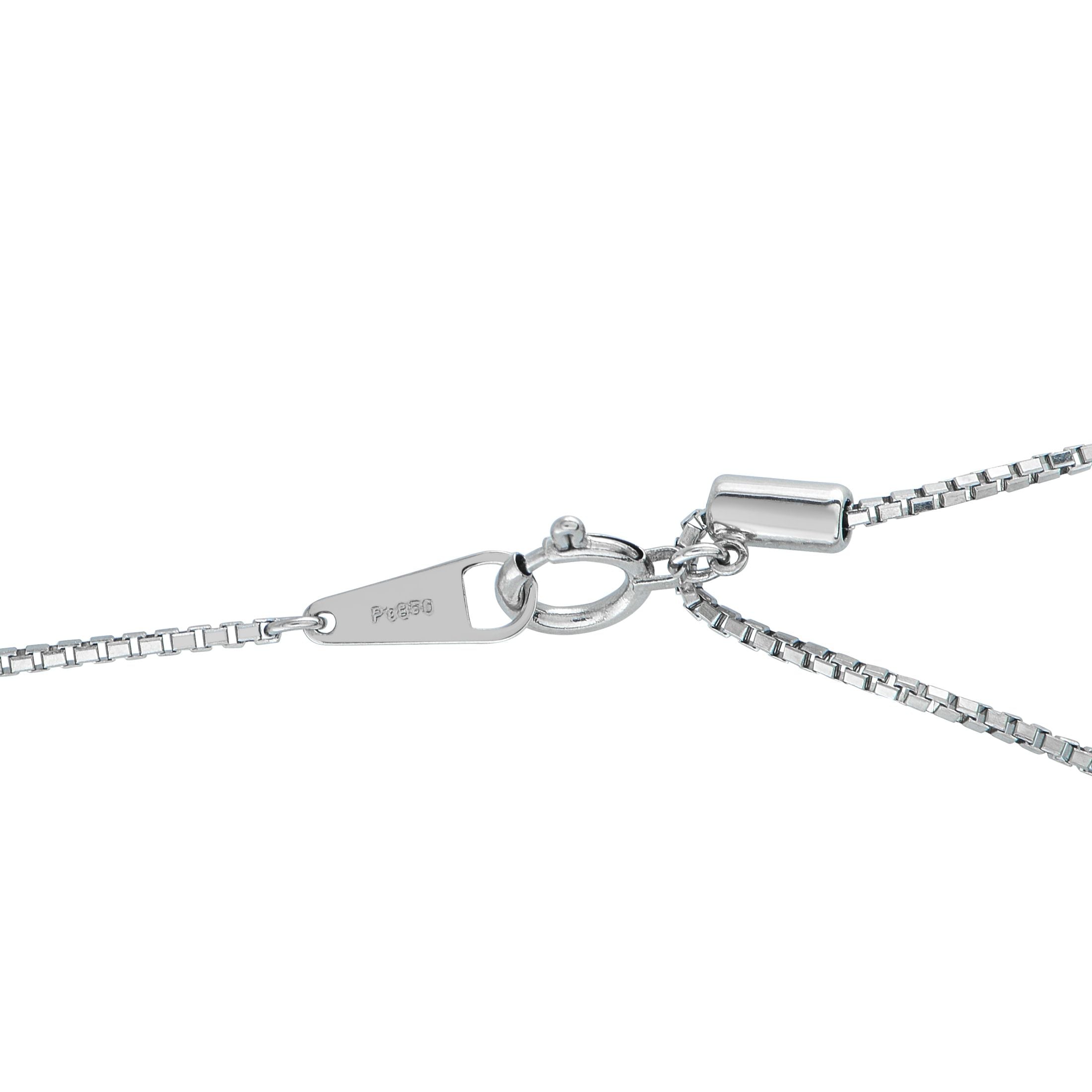 Platinum 1.15ct Diamond and Sapphire Pendant Necklace