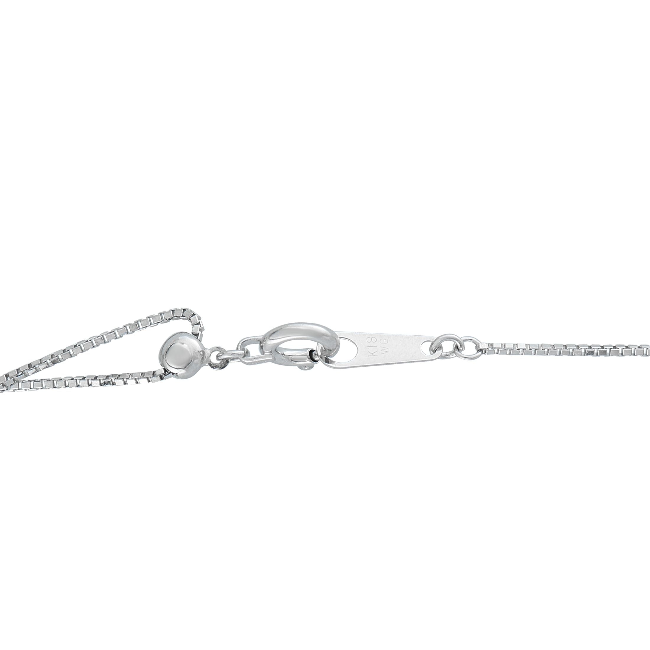 Exclusive Platinum 0.21ct Diamond and Sapphire Pendant Necklace