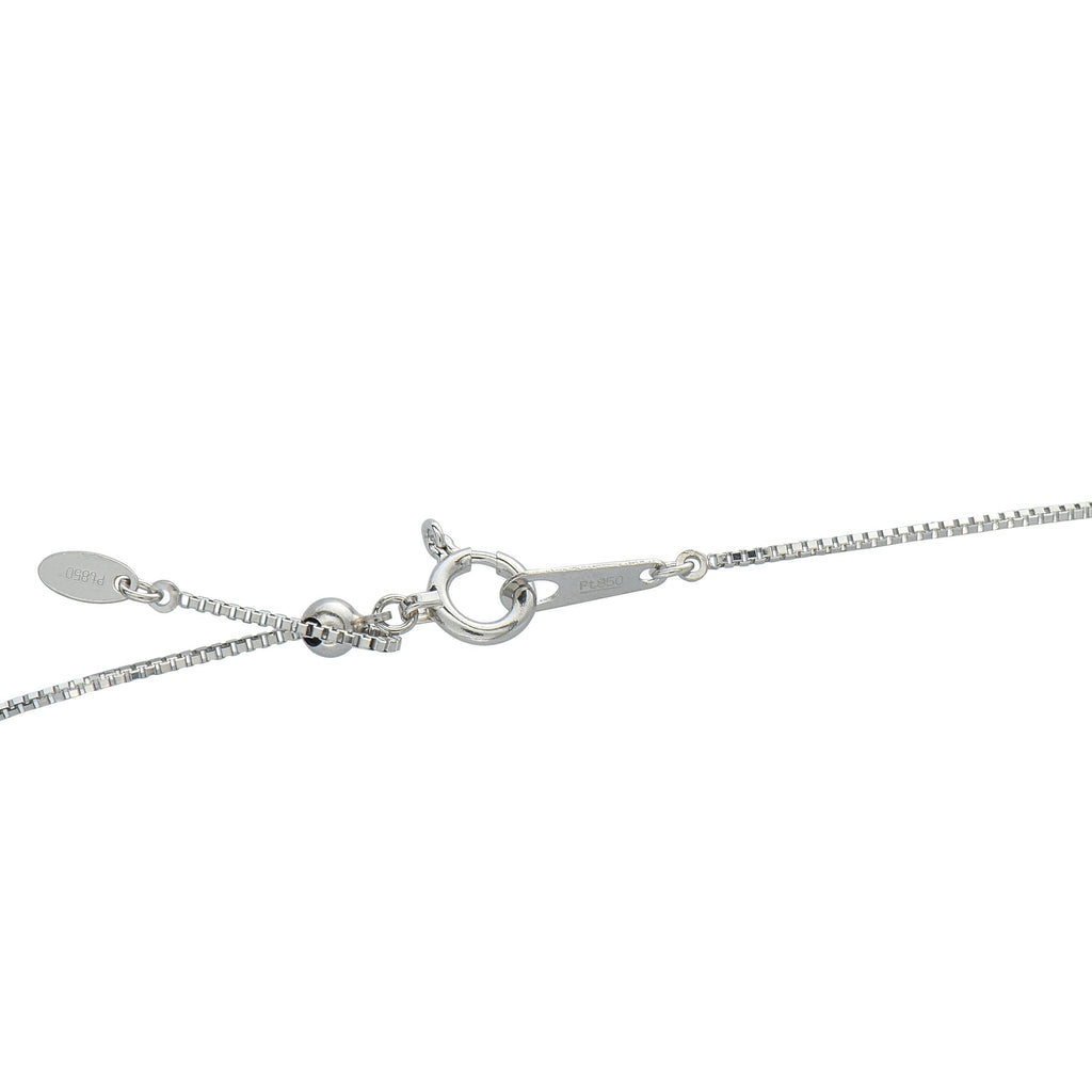 Platinum 0.14ct Diamond and Sapphire Necklace