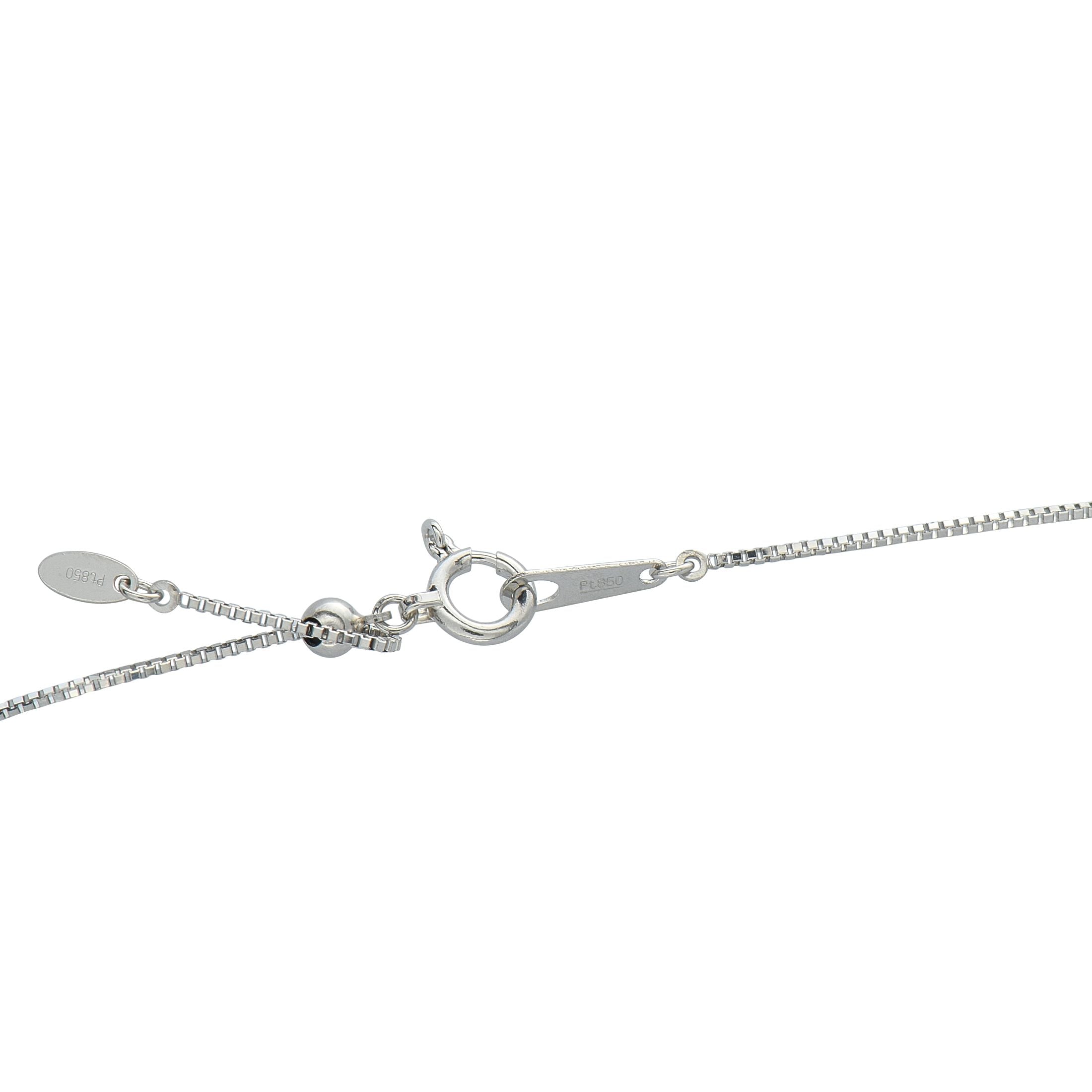 Platinum 0.14ct Diamond and Sapphire Necklace