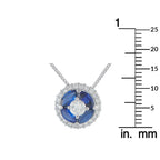 Exclusive Platinum 0.45ct Diamond and Sapphire Necklace