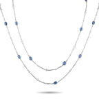 Platinum 3.50ct Diamond and Sapphire Necklace