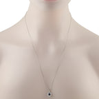 Platinum 0.66ct Diamond and Sapphire Pendant