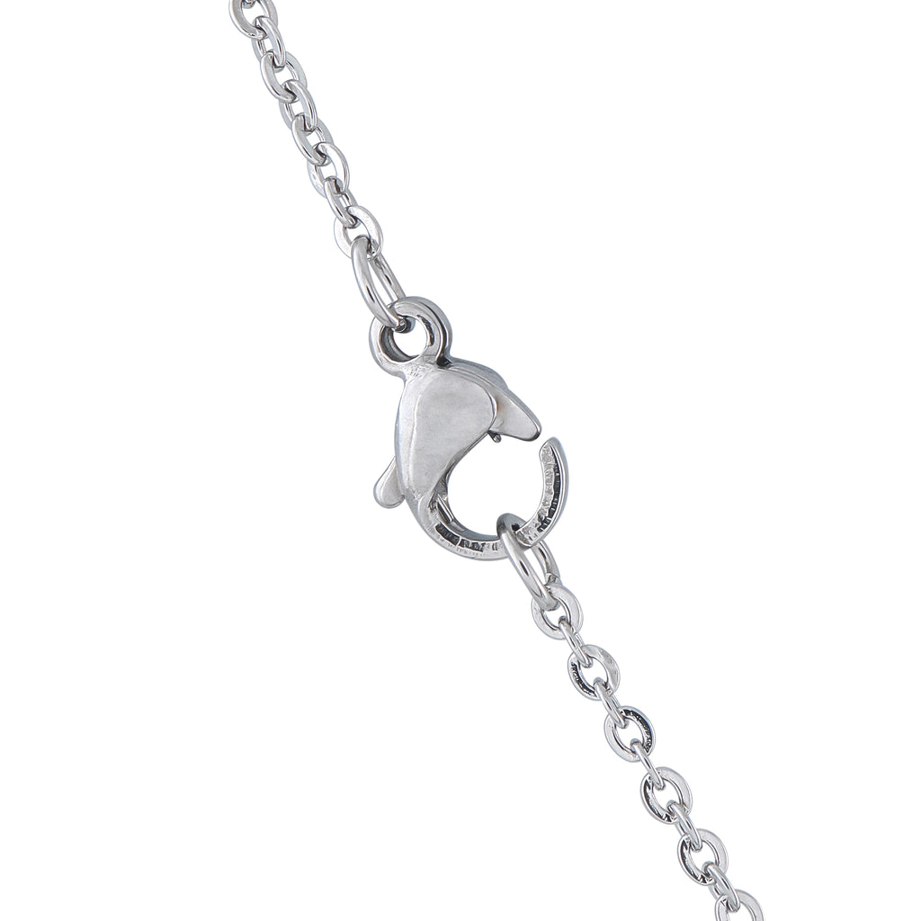 Platinum 0.25ct Diamond and Sapphire Pendant