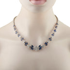 Platinum 17.0ct Diamond and Sapphire Necklace