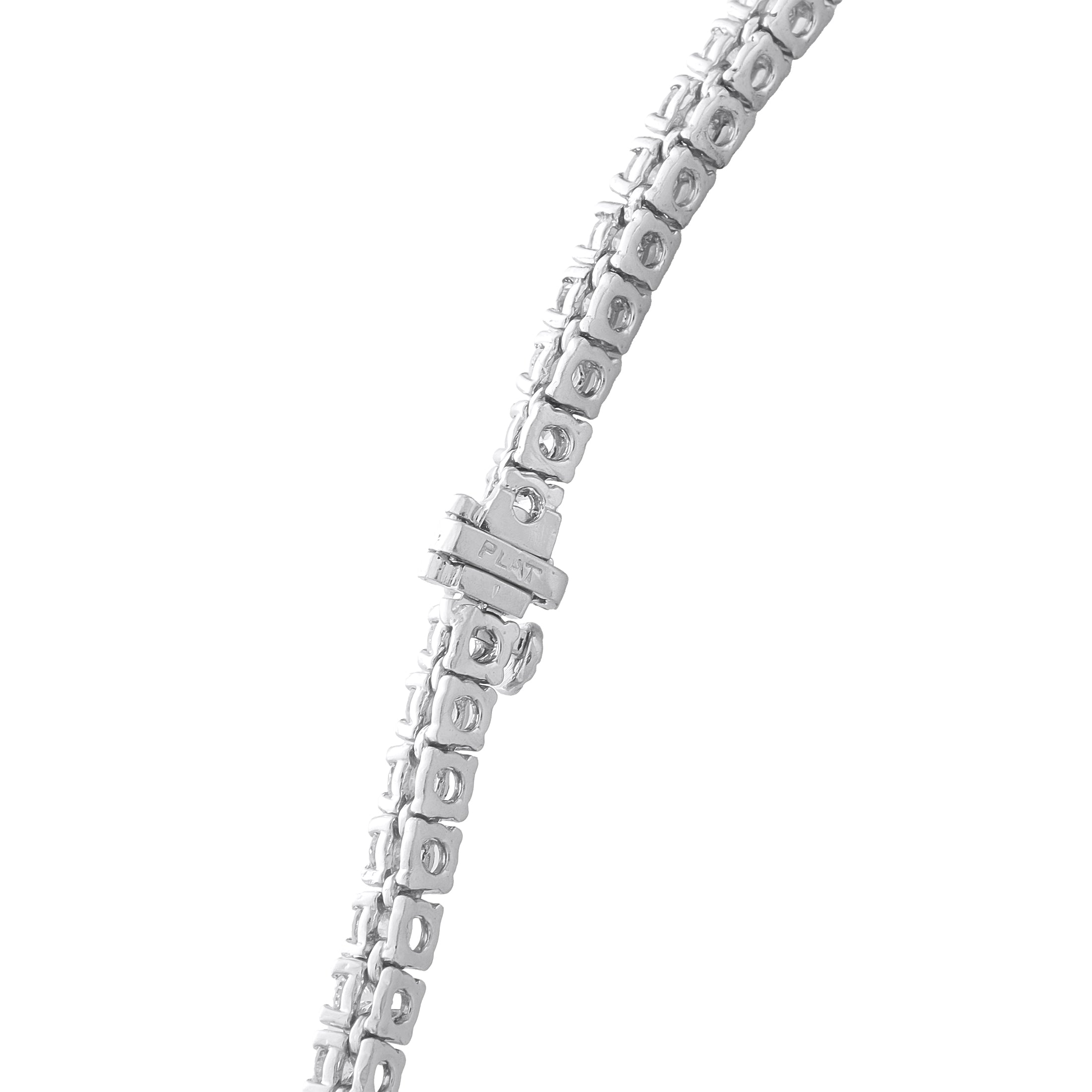 Platinum 17.0ct Diamond and Sapphire Necklace