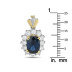 Exclusive Platinum 1.05ct Diamond and Sapphire Pendant MF03-082225